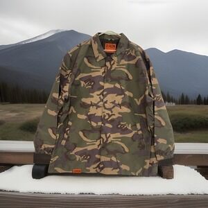 Dixxon Ground Up Customs Coach Jacket Camo New Without Tags Size 4X
